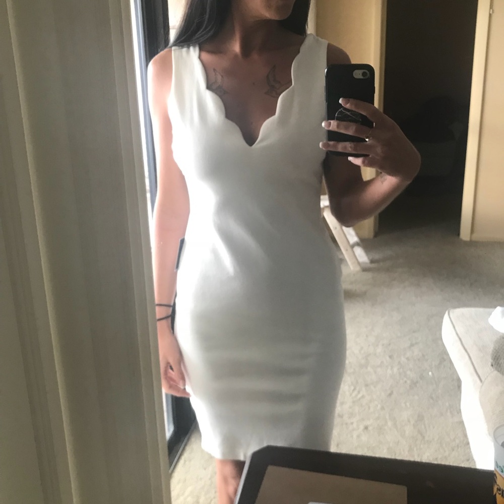 White mini dress